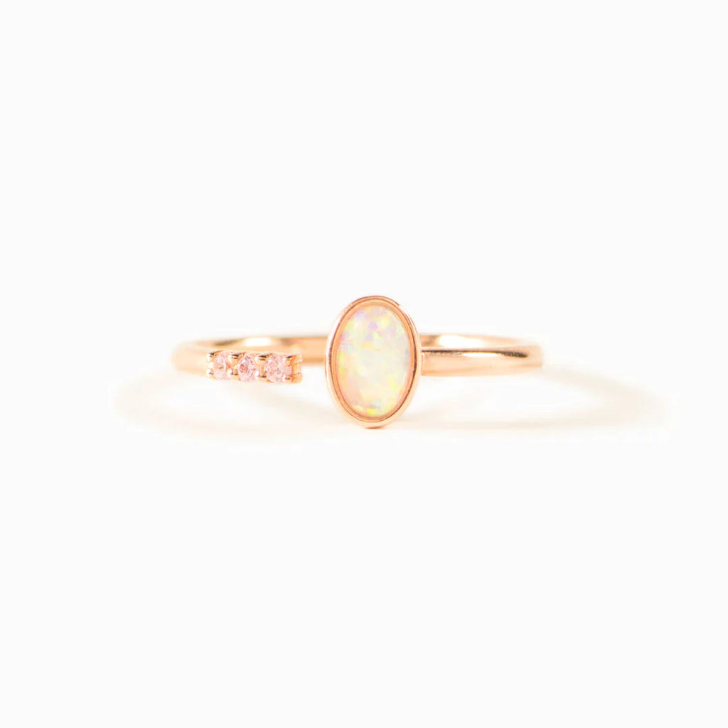Best Mom Oval Opal Ring