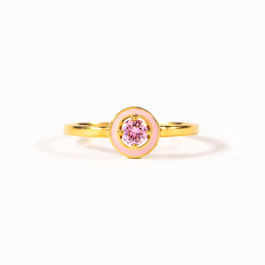 Soul Sister Enamel Round Cut Ring
