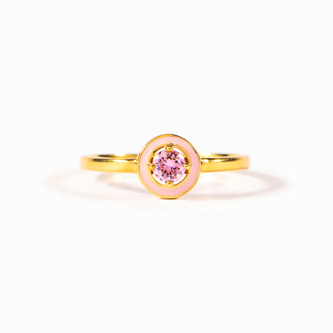 Soul Sister Enamel Round Cut Ring