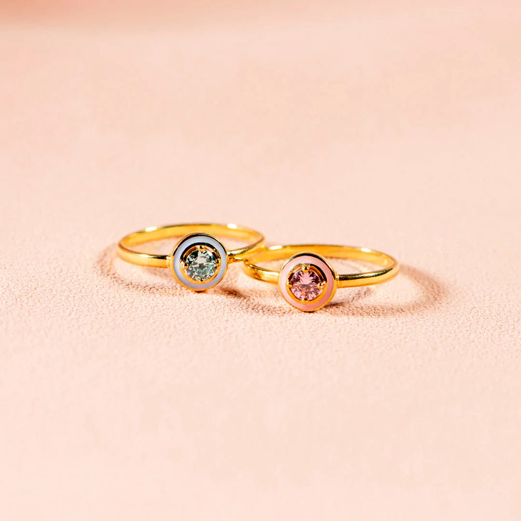 Soul Sister Enamel Round Cut Ring