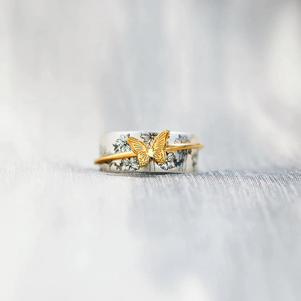 You're So Totally Enough Butterfly Fidget Ring Band