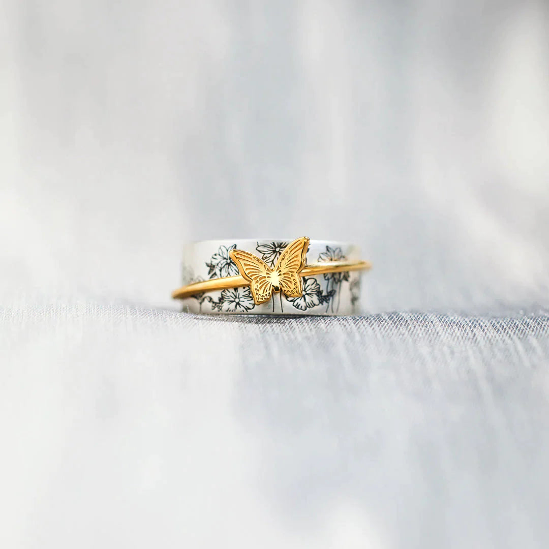 You're So Totally Enough Butterfly Fidget Ring Band