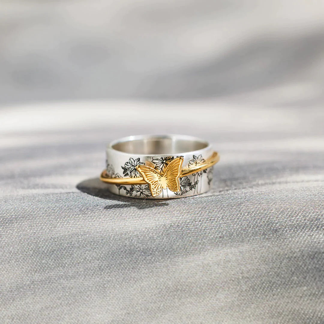 You're So Totally Enough Butterfly Fidget Ring Band