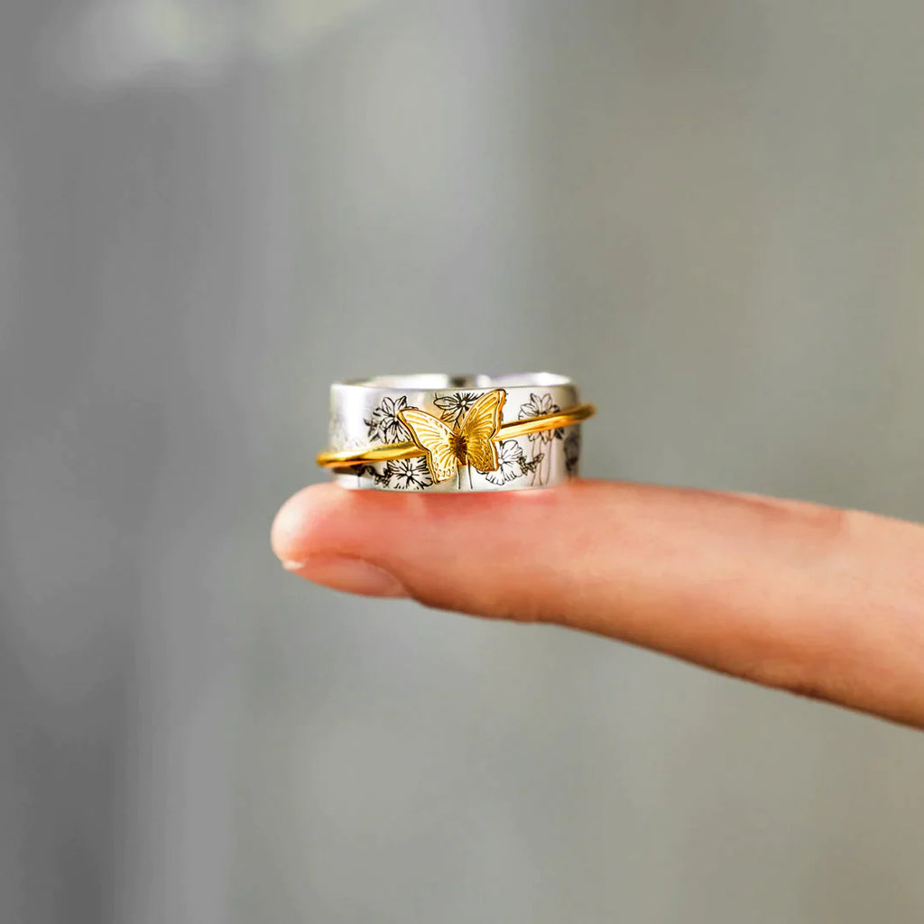 You're So Totally Enough Butterfly Fidget Ring Band