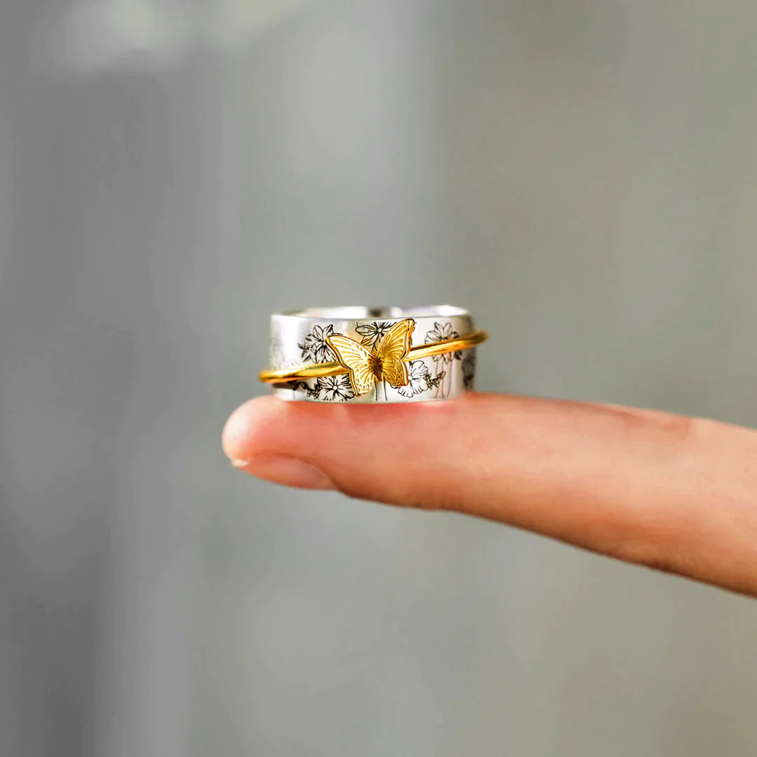 You're So Totally Enough Butterfly Fidget Ring Band