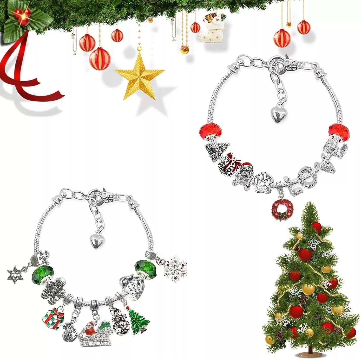 🎁50% off before Christmas🎁DIY CHRISTMAS ADVENT CALENDAR BRACELETS SET🎁