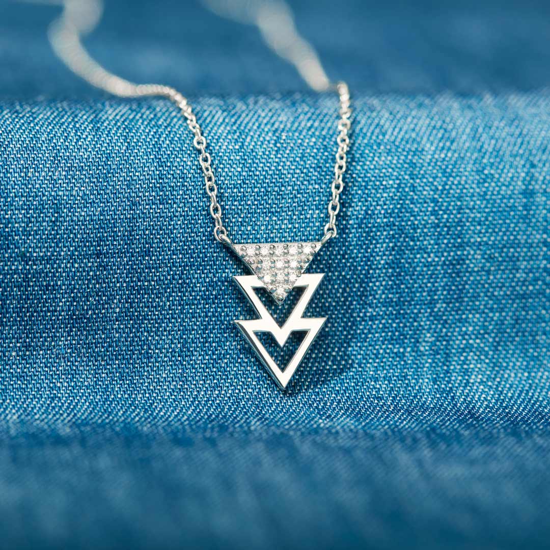 Tribe Triangles Necklace