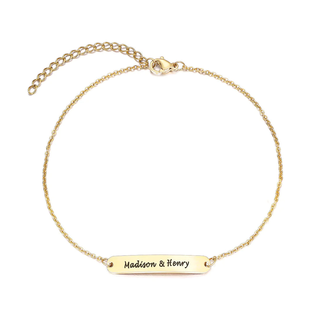 Personalized Name Anklet ID Bracelet Anklet for Women