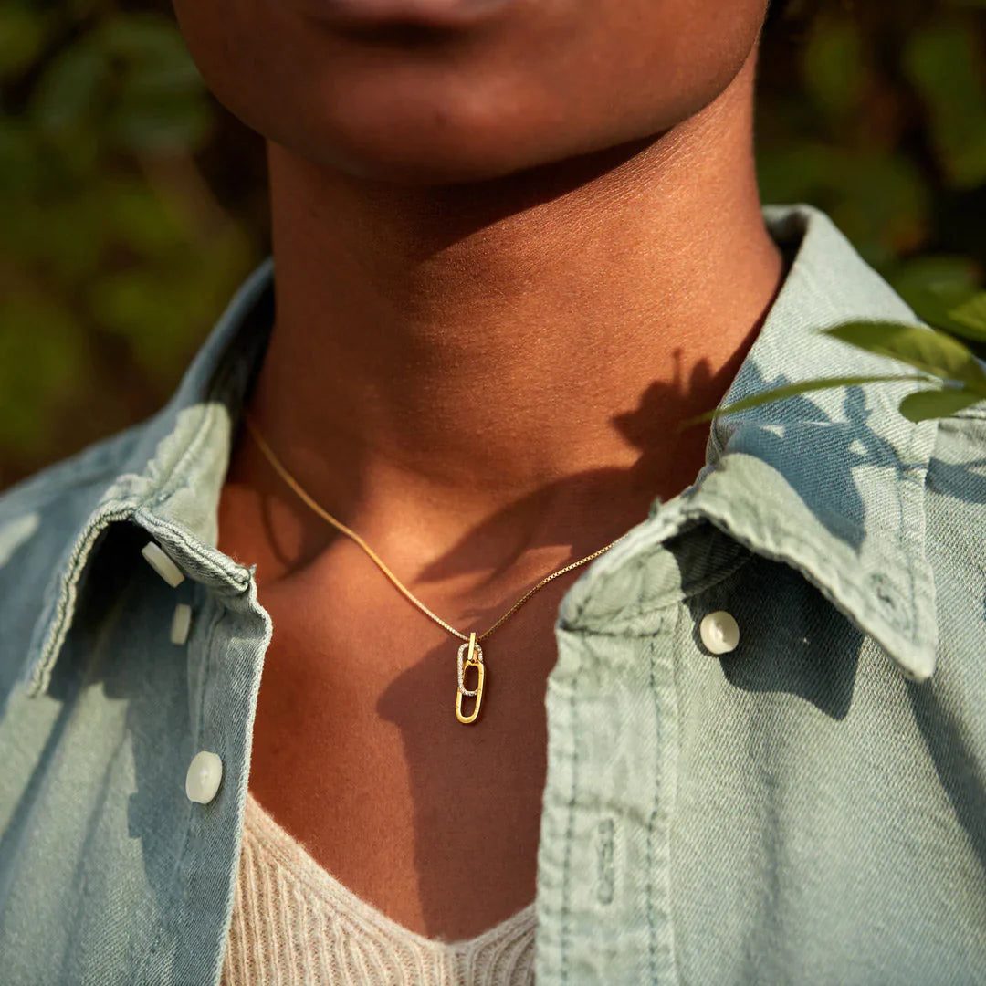 Best Friends Forever Rectangle Interlocking Necklace