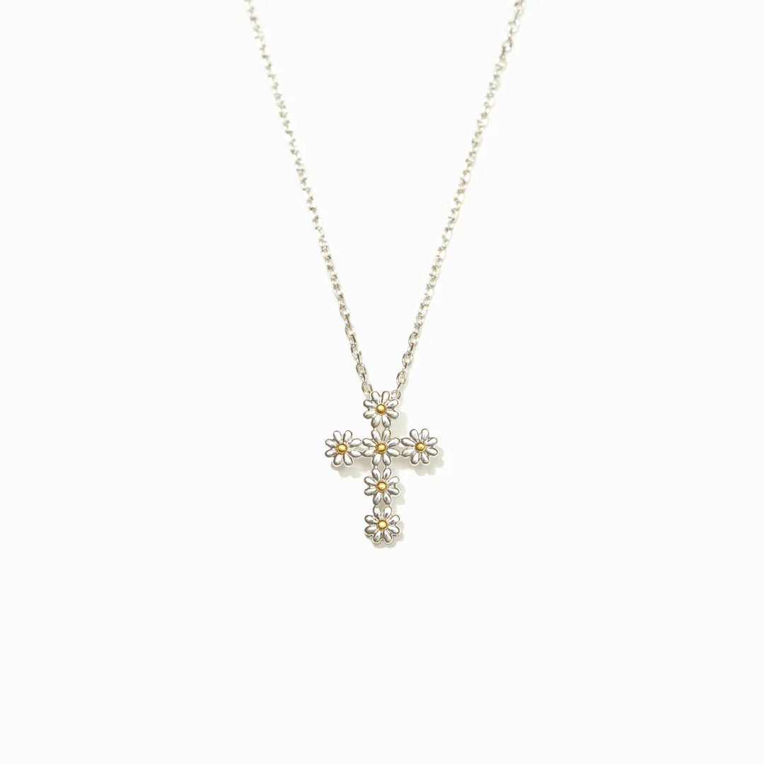 Mom You Are A Blessing Daisy Cross Necklace